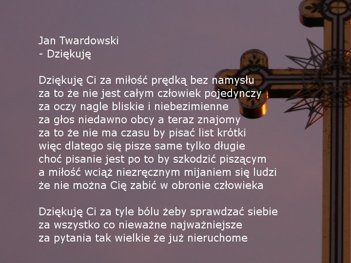 WierszeKs.Twardowski - ks. Jan Twardowski - Dziękuję.jpg
